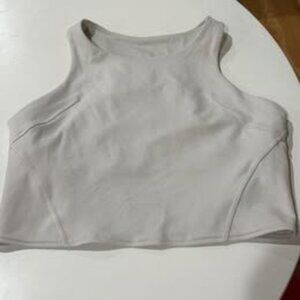 Lululemon Align High Neck Longline Bra – Light Grey / Silver Drop – Nulu Fabric